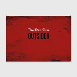 Холст прямоугольный Three days grace Outsider, цвет: 3D-принт — фото 2