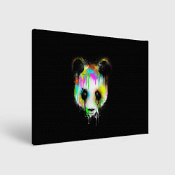 Холст прямоугольный Панда в краске, цвет: 3D-принт