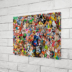 Холст прямоугольный Стикеры, цвет: 3D-принт — фото 2