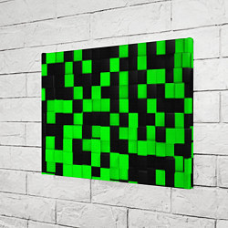 Холст прямоугольный ЗЕЛЕНЫЕ КУБИКИ, цвет: 3D-принт — фото 2