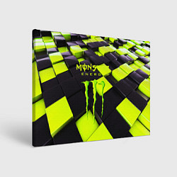 Холст прямоугольный MONSTER ENERGY, цвет: 3D-принт