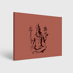 Холст прямоугольный Бог Шива, цвет: 3D-принт