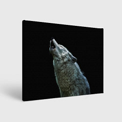 Холст прямоугольный Воющий волк, цвет: 3D-принт