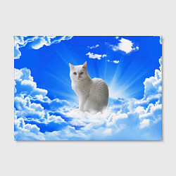 Холст прямоугольный Кот в облаках, цвет: 3D-принт — фото 2