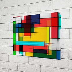 Холст прямоугольный Абстрактные фигуры цвета, цвет: 3D-принт — фото 2