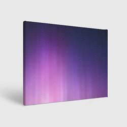 Холст прямоугольный Северное сияние фиолетовый, цвет: 3D-принт