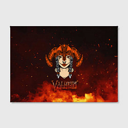 Холст прямоугольный Valheim девушка воин, цвет: 3D-принт — фото 2