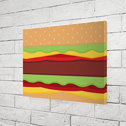 Холст прямоугольный Бутерброд, цвет: 3D-принт — фото 2