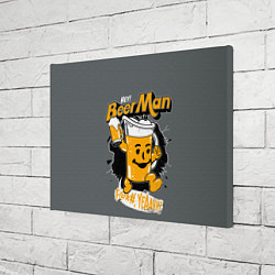 Холст прямоугольный BEER MAN, цвет: 3D-принт — фото 2