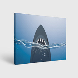 Холст прямоугольный Акула под водой, цвет: 3D-принт