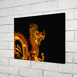 Холст прямоугольный Золотой китайский дракон, цвет: 3D-принт — фото 2