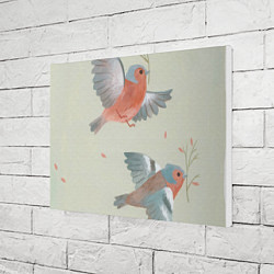 Холст прямоугольный Весенние птицы, цвет: 3D-принт — фото 2