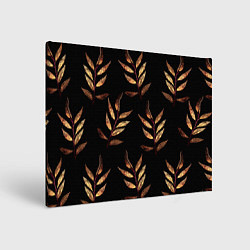 Холст прямоугольный Золотисто-красные листья, цвет: 3D-принт