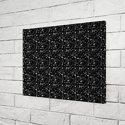 Холст прямоугольный Черно-белый спортивный узор, цвет: 3D-принт — фото 2