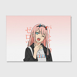 Холст прямоугольный Zero Two Darling in the Franxx, цвет: 3D-принт — фото 2