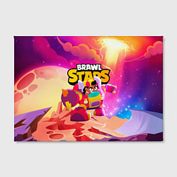 Холст прямоугольный Опасная Meg Brawl Stars, цвет: 3D-принт — фото 2