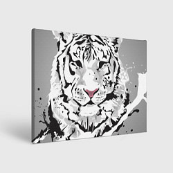 Холст прямоугольный Белый снежный тигр, цвет: 3D-принт