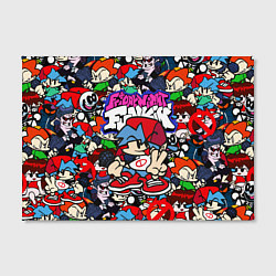 Холст прямоугольный FRIDAY NIGHT FUNKIN ВСЕ ПЕРСОНАЖИ, цвет: 3D-принт — фото 2