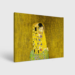 Холст прямоугольный Влюблённые поцелуй художник Климт, цвет: 3D-принт