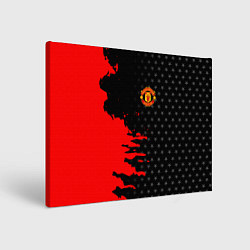 Холст прямоугольный МАНЧЕСТЕР ЮНАЙТЕД FCMU MANCHESTER UNITED RED DEVIL, цвет: 3D-принт