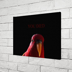 Холст прямоугольный Красный попугай Red parrot, цвет: 3D-принт — фото 2
