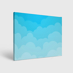 Холст прямоугольный Голубые облака, цвет: 3D-принт