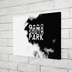 Холст прямоугольный Все пацаны на черном фоне Южный Парк, цвет: 3D-принт — фото 2
