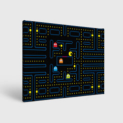 Холст прямоугольный Пиксельный Пакман, цвет: 3D-принт