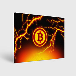Холст прямоугольный ОГНЕННЫЙ БИТКОИН HODL IT BITCOIN, цвет: 3D-принт