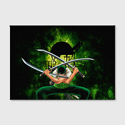 Холст прямоугольный Зоро Ророноа с катанами Ван пис, цвет: 3D-принт — фото 2