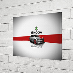 Холст прямоугольный Skoda Rapid Sport, цвет: 3D-принт — фото 2
