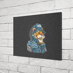 Холст прямоугольный Крутой тигр cool tiger, цвет: 3D-принт — фото 2