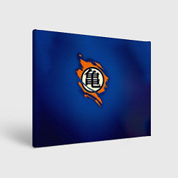 Холст прямоугольный Рваный логотип Гоку Dragon Ball, цвет: 3D-принт