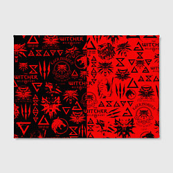 Холст прямоугольный THE WITCHER LOGOBOMBING BLACK RED, цвет: 3D-принт — фото 2
