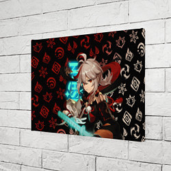 Холст прямоугольный КАДЗУХА ГЕРОЙ ГЕНШИН ИМПАКТ GENSHIN IMPACT, цвет: 3D-принт — фото 2