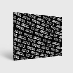 Холст прямоугольный MANESKIN LOGO WHITE PATTERN, цвет: 3D-принт