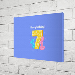 Холст прямоугольный Седьмой день рождения, цвет: 3D-принт — фото 2