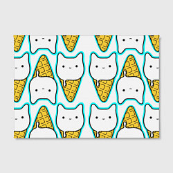 Холст прямоугольный Гигантские коты мороженое, цвет: 3D-принт — фото 2