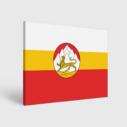 Холст прямоугольный Северная Осетия Алания Флаг, цвет: 3D-принт