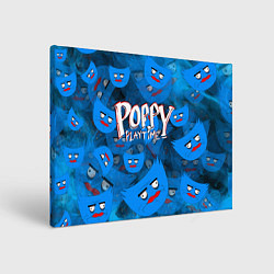 Холст прямоугольный Poppy Playtime Pattern background, цвет: 3D-принт