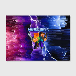 Холст прямоугольный Minecraft Neon, цвет: 3D-принт — фото 2