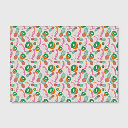 Холст прямоугольный Пингвины, киви и ананасы, цвет: 3D-принт — фото 2