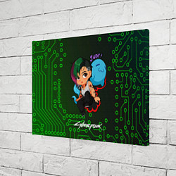 Холст прямоугольный Judy art cyberpunk 2077, цвет: 3D-принт — фото 2