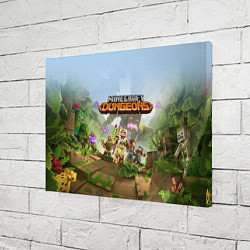 Холст прямоугольный Minecraft Dungeons Heroes Video game, цвет: 3D-принт — фото 2