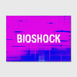 Холст прямоугольный BioShock Glitch Text Effect, цвет: 3D-принт — фото 2