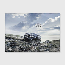 Холст прямоугольный Toyota Land Cruiser Prado на скальных камнях Mount, цвет: 3D-принт — фото 2