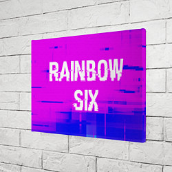 Холст прямоугольный Rainbow Six Glitch Text Effect, цвет: 3D-принт — фото 2