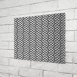 Холст прямоугольный Чёрно-Белый Зигзаг, цвет: 3D-принт — фото 2