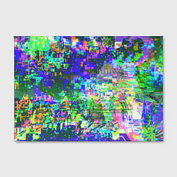 Холст прямоугольный Красочный авангардный глитч Экспрессия, цвет: 3D-принт — фото 2