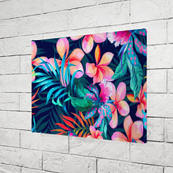 Холст прямоугольный Яркие тропические цветы Лето, цвет: 3D-принт — фото 2